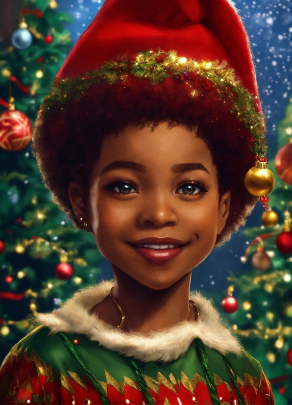 Smile, Green, Eye, Organ, Christmas Tree, Christmas Ornament