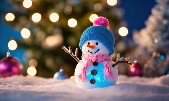 Snowman, Snow, Plant, Christmas Ornament, Happy, Ornament
