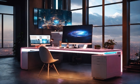 Table, Furniture, Desk, Sky, Computer Desk, Personal Computer