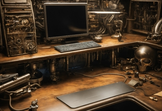 Table, Interior Design, Audio Equipment, Computer Desk, Computer, Personal Computer