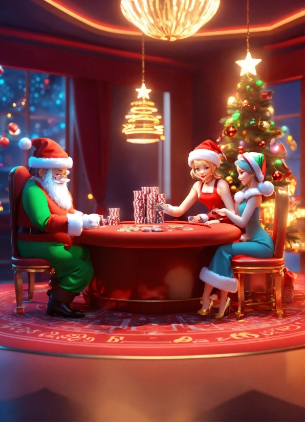 Table, Light, Christmas Tree, Decoration, Lighting, Window