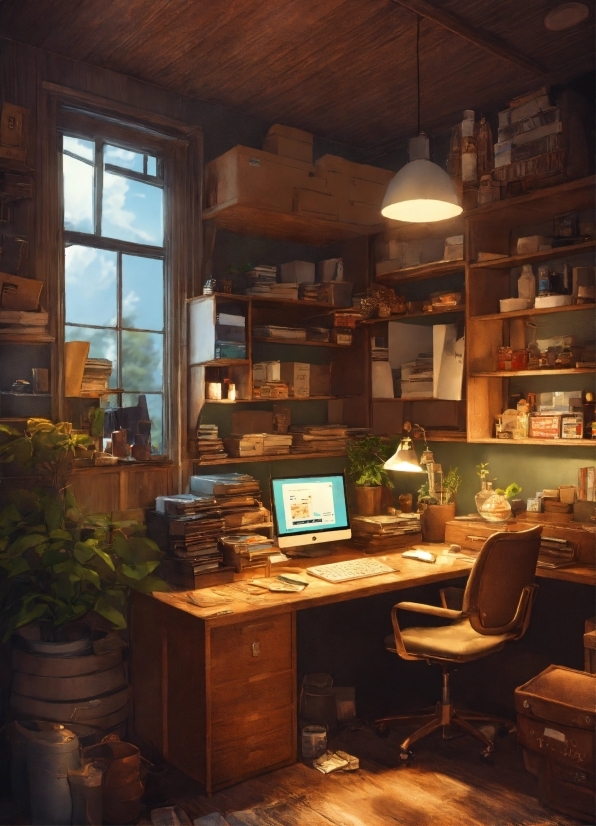 Table, Property, Plant, Furniture, Computer, Desk