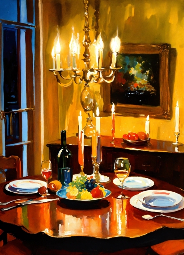 Table, Tableware, Property, Furniture, Candle, Light