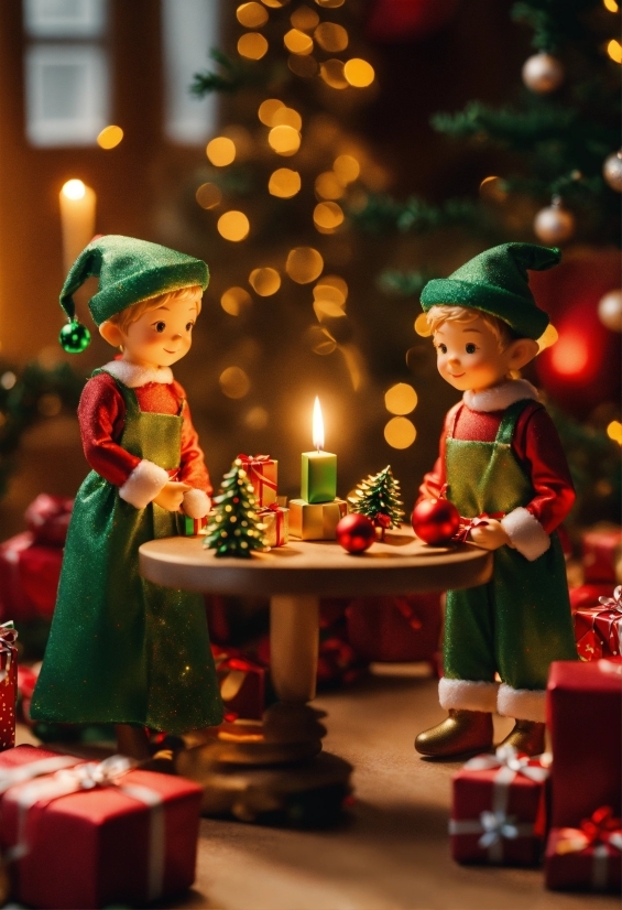 Table, Toy, Candle, Christmas Ornament, Fun, Tree