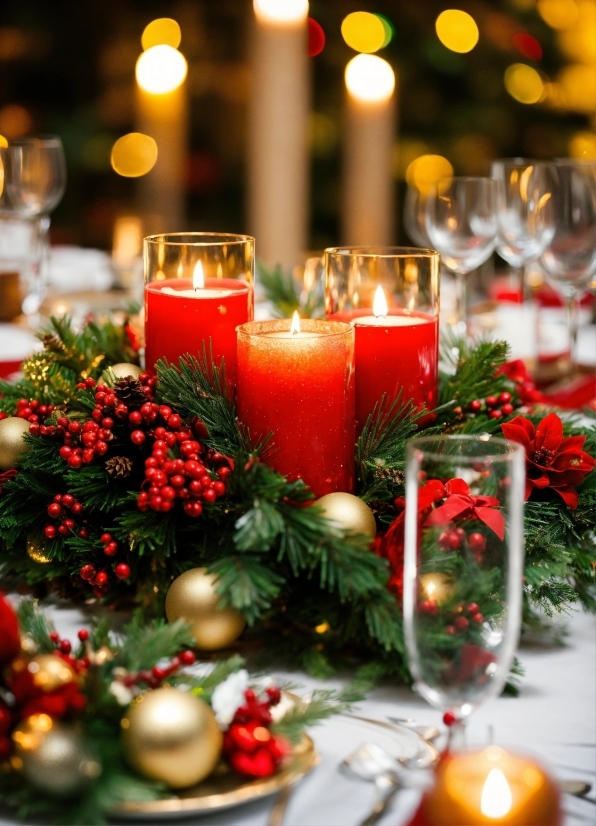 Tableware, Candle, Decoration, Light, Christmas Ornament, Lighting