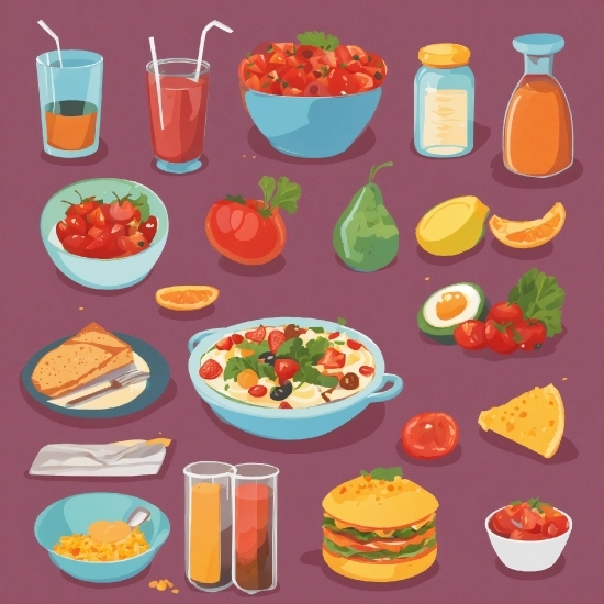Tableware, Food, Dishware, Orange, Ingredient, Cuisine