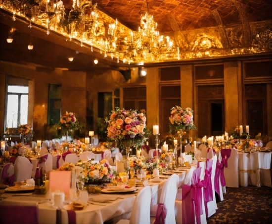 Tableware, Table, Furniture, Decoration, Flower, Wedding Banquet