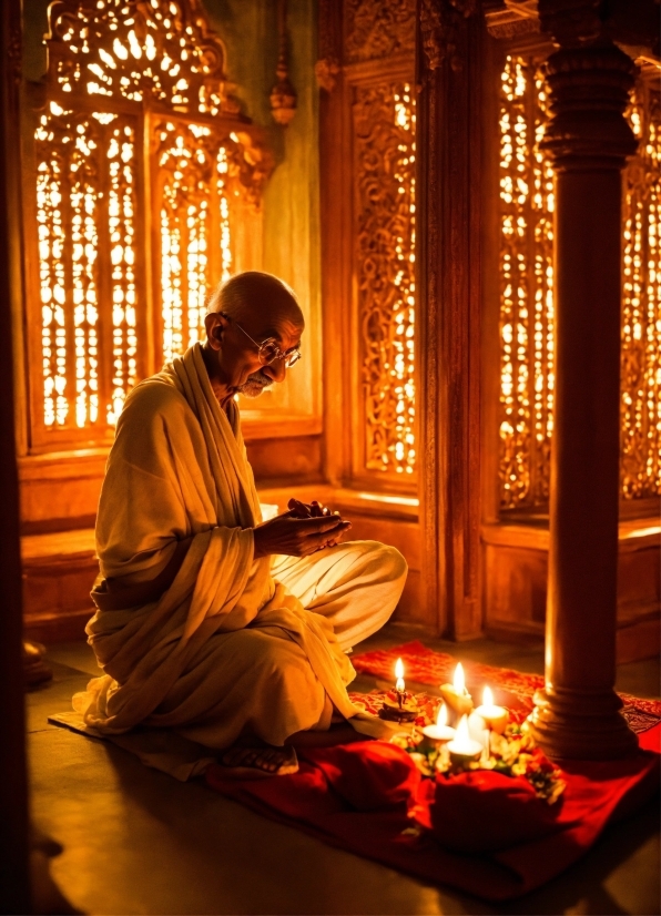 Temple, Pray, Candle, Tints And Shades, Window, Darkness