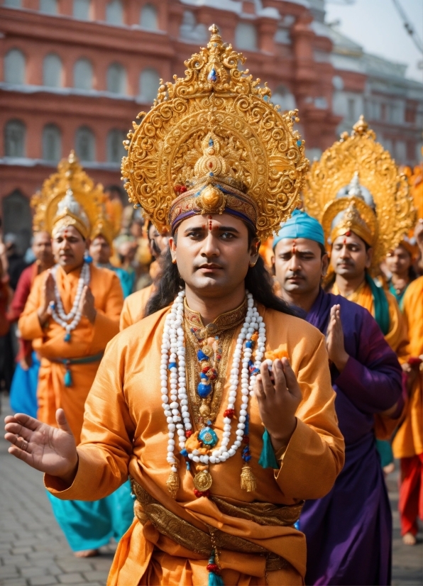 Temple, Yellow, Entertainment, Headgear, People, Performing Arts