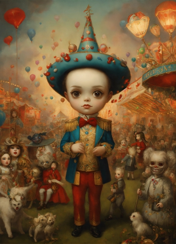 Toy, Textile, Art, Painting, Doll, Paint