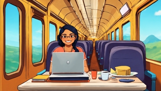 Train, Computer, Tableware, Laptop, Vehicle, Personal Computer