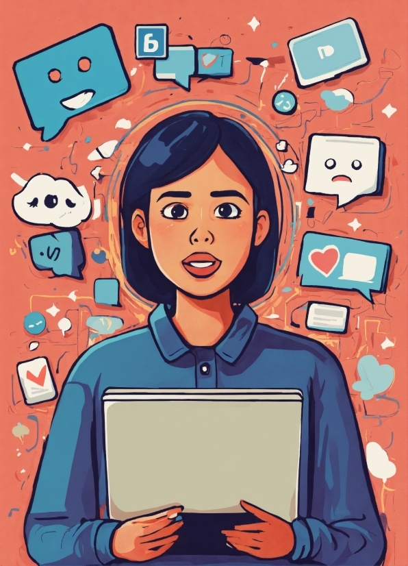 Visual Art Projects, Hairstyle, Facial Expression, Cartoon, Blue, Art