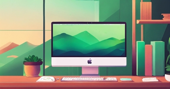 Visual Art Studio, Computer, Personal Computer, Output Device, Computer Monitor, Green