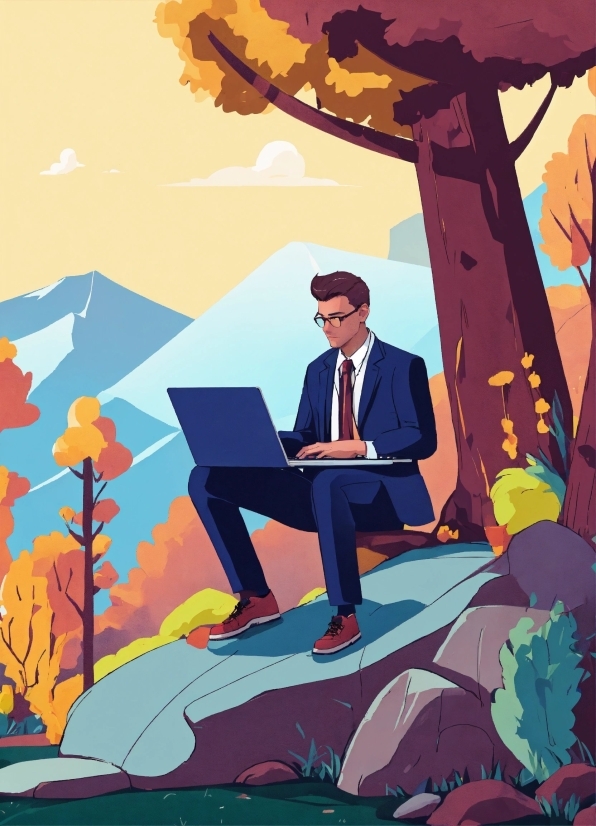 Western Background, Cartoon, Art, Painting, Font, Plant