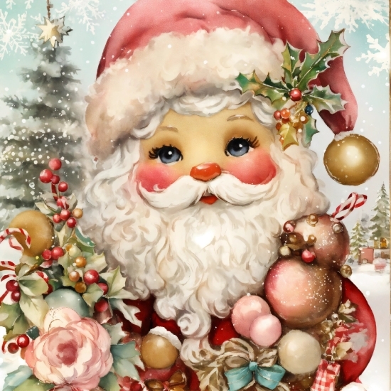 White, Beard, Christmas Ornament, Creative Arts, Christmas Decoration, Santa Claus