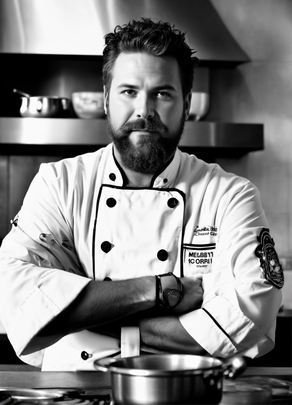 White, Chef, Chefs Uniform, Cooking, Beard, Chief Cook