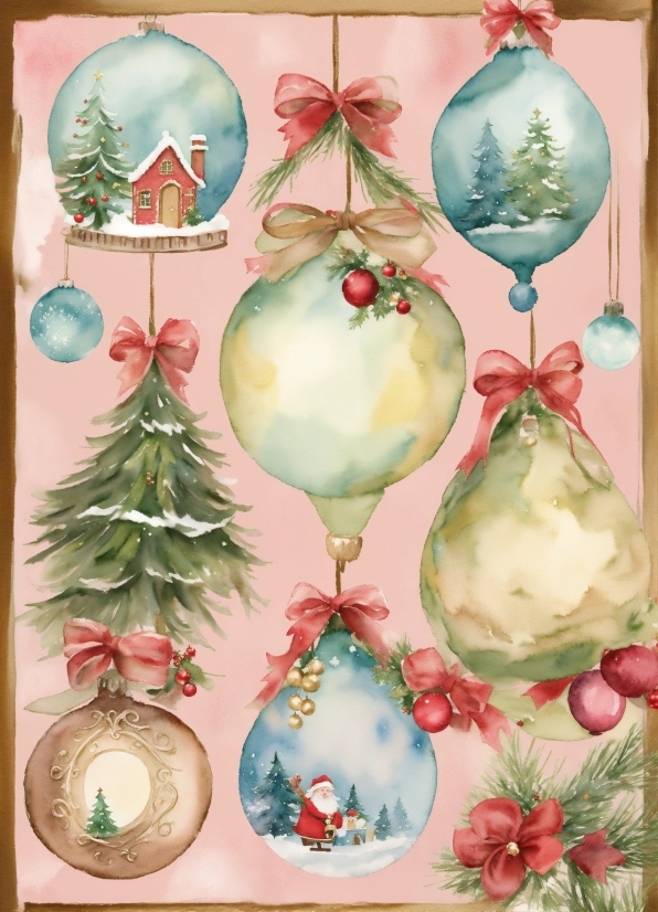 White, Christmas Ornament, Green, Christmas Tree, Holiday Ornament, Creative Arts