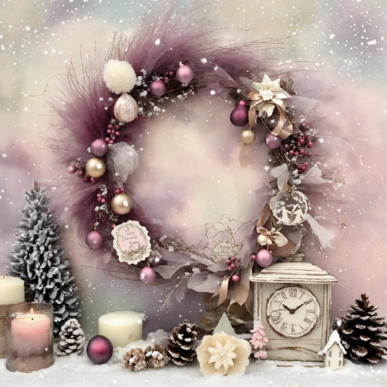 White, Plant, Pink, Clock, Petal, Tree