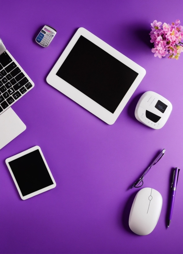 White, Product, Peripheral, Purple, Gadget, Mouse