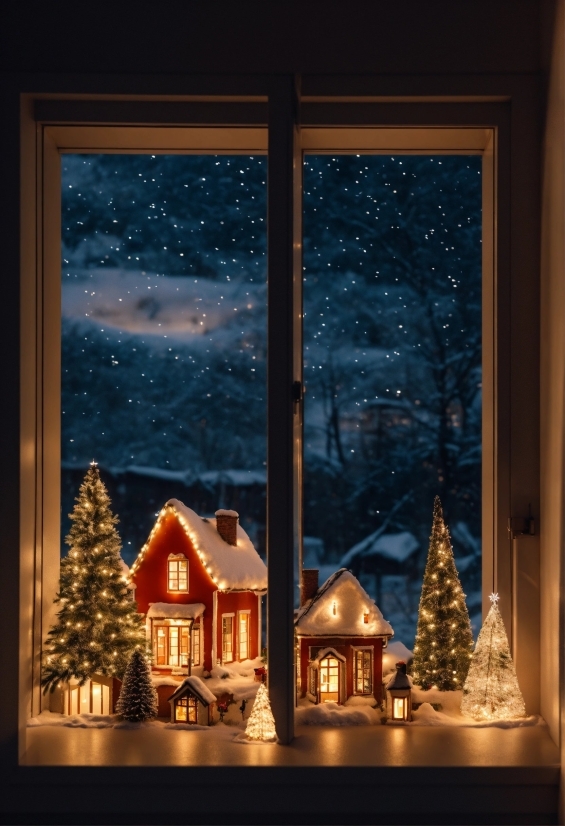Window, Building, Plant, Christmas Tree, World, Branch