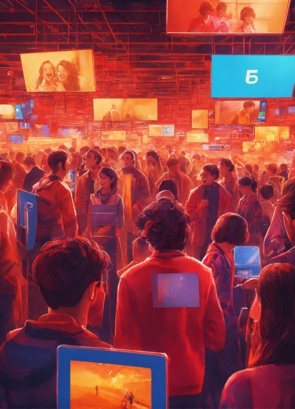 World, Product, Orange, Interaction, Crowd, Red
