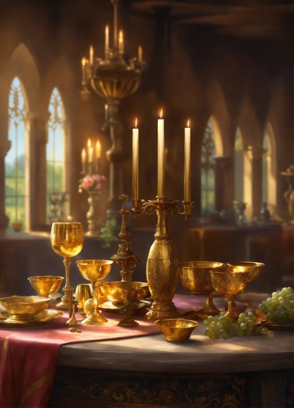 Xara Drawing Software, Tableware, Table, Candle, Lighting, Candle Holder