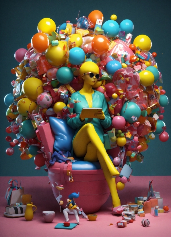 Yellow, Balloon, Art, Party Supply, Fun, Event