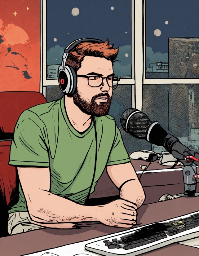 Ai Modify Image, Microphone, Organ, Cartoon, Beard, Art