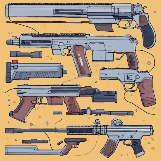 Air Gun, Trigger, Line, Gun Barrel, Gun Accessory, Machine Gun