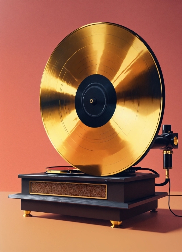 Amber, Data Storage Device, Gramophone Record, Circle, Metal, Computer Component
