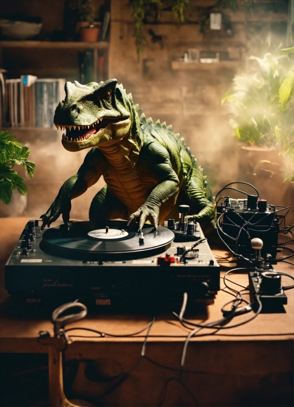Art Ai Generator, Extinction, Dinosaur, Plant, Sculpture, Carnivore