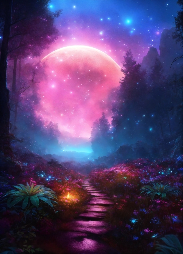 Atmosphere, World, Light, Purple, Nebula, Pink