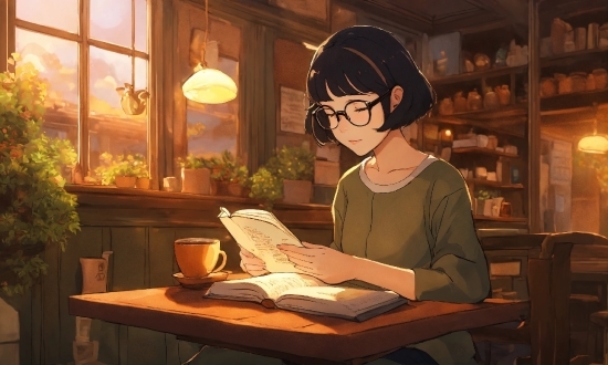 Awkward Stock Photos, Table, Plant, Window, Book, Lamp