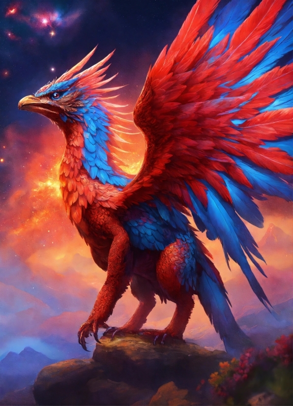 Azure, Mythical Creature, Bird, Organism, Beak, Extinction