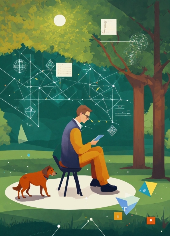 Background Aesthetic Anime, Vertebrate, World, Organism, Art, Dog