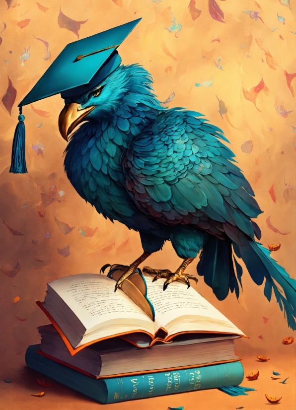 Bird, Blue, Beak, Organism, Art, Feather