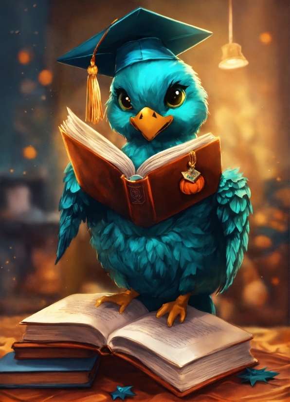 Bird, Book, Headgear, Art, Publication, Beak
