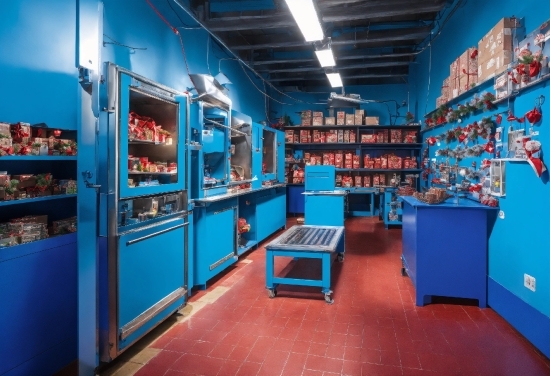 Blue, Shelf, Interior Design, Gas, Shelving, Electric Blue