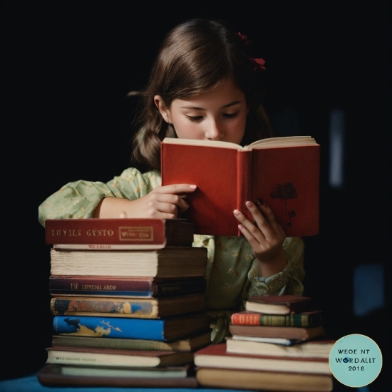Book, Publication, Reading, Book Cover, Child, Ponytail