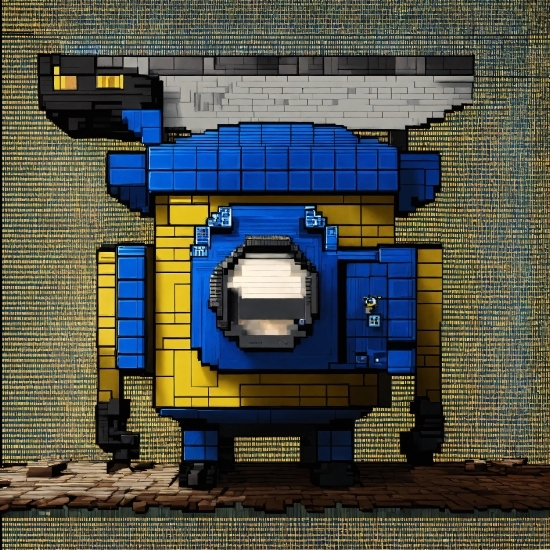 Brick, Rectangle, Gas, Electric Blue, Art, Machine