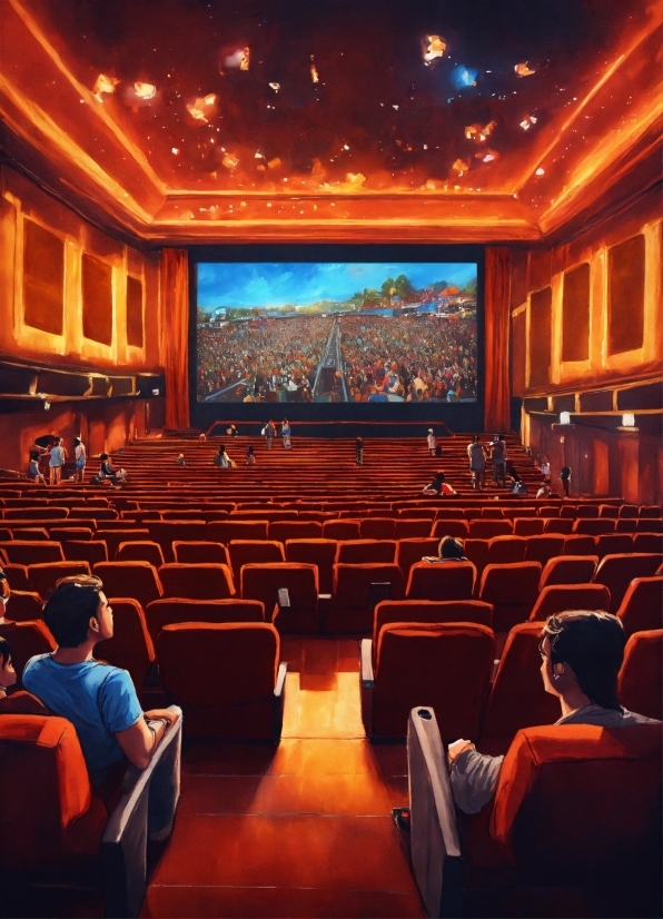 Chair, Interior Design, Entertainment, Hall, Stage, Projection Screen