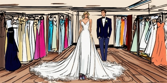 Clothing, Outerwear, Wedding Dress, Shoulder, Dress, Bride
