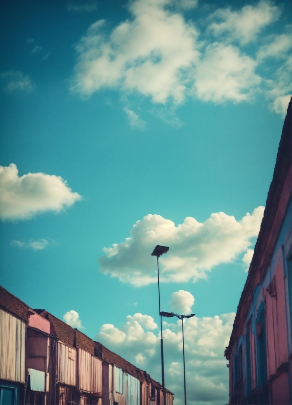Cloud, Sky, Atmosphere, Blue, Building, Street Light