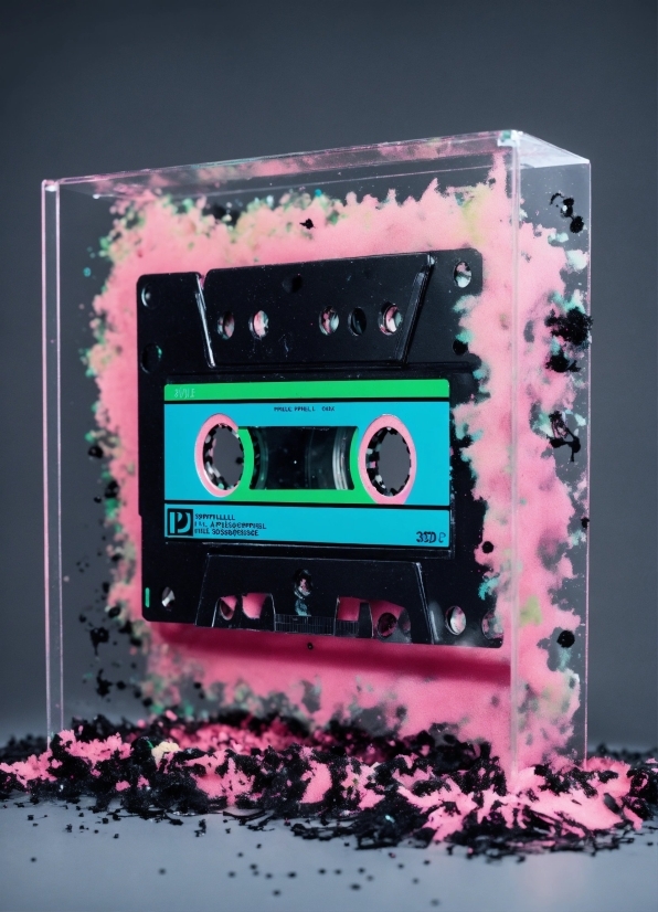 Compact Cassette, Purple, Rectangle, Pink, Violet, Magenta
