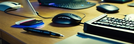 Computer, Peripheral, Input Device, Personal Computer, Blue, Desk