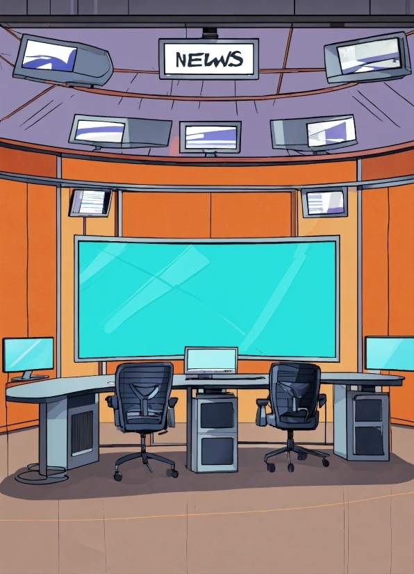 Computer, Personal Computer, Computer Monitor, Orange, Art, Output Device