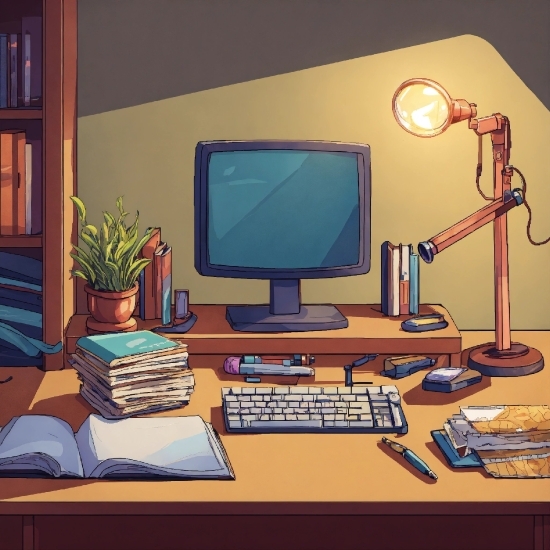 Computer, Table, Personal Computer, Furniture, Computer Monitor, Computer Desk