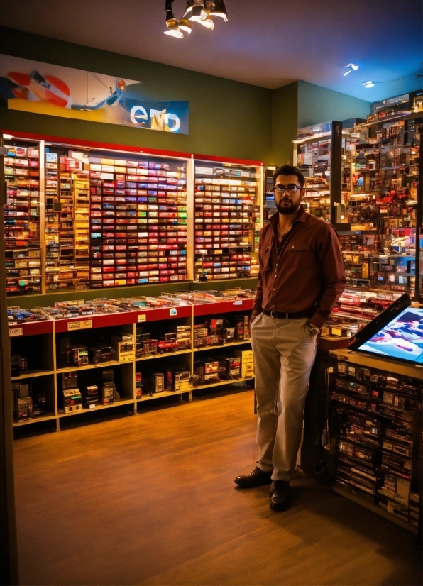 Crayon Dall E, Shelf, Building, Customer, Retail, Fun