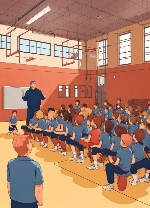 Cute Dog Wallpaper Cartoon, Window, Field House, Player, School Uniform, Sports