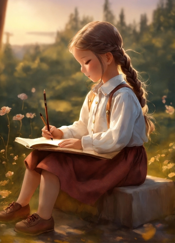 Cute Nezuko Wallpaper, Hairstyle, Shoe, Plant, Happy, Flash Photography